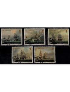GUERNSEY 1986 Ammiraglio Lord De Saumarez 5v us