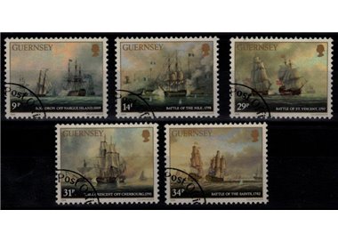 GUERNSEY 1986 Admiral Lord De Saumarez 5v us