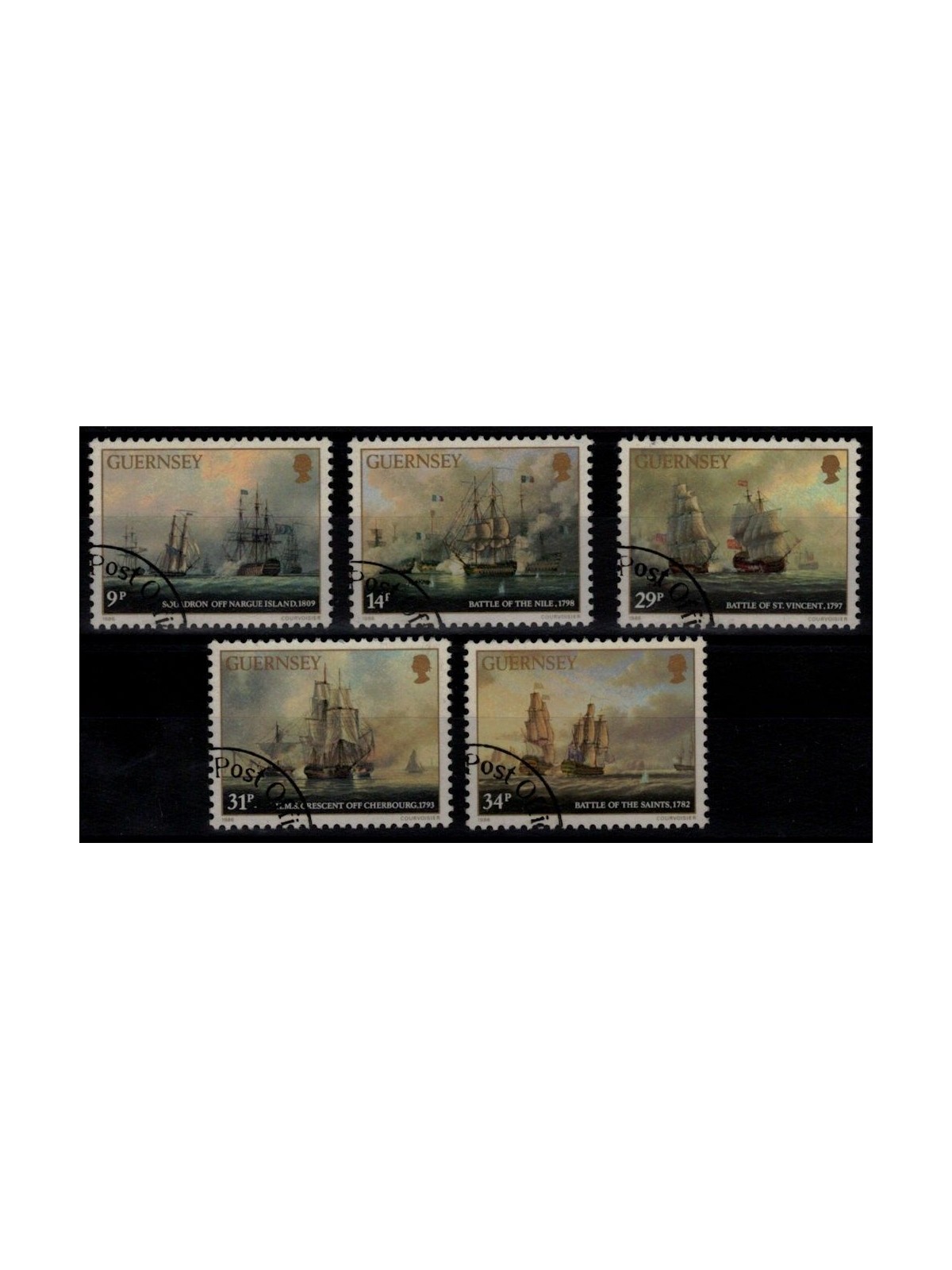GUERNSEY 1986 Admiral Lord De Saumarez 5v us