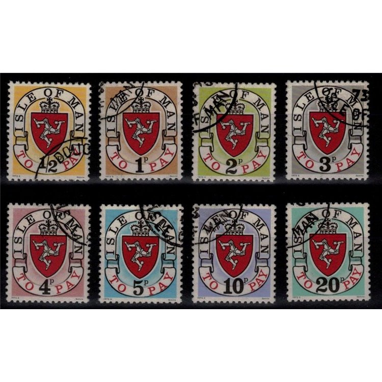 MAN 1973 Postage Due (2nd print run) 8v us