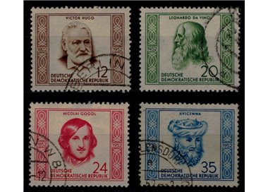 GERMANIA DDR 1952 Personalità internazionali 4v us