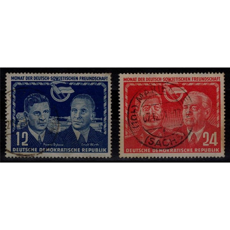 GERMANIA DDR 1951 Amicizia con l'Unione Sovietica 2v us