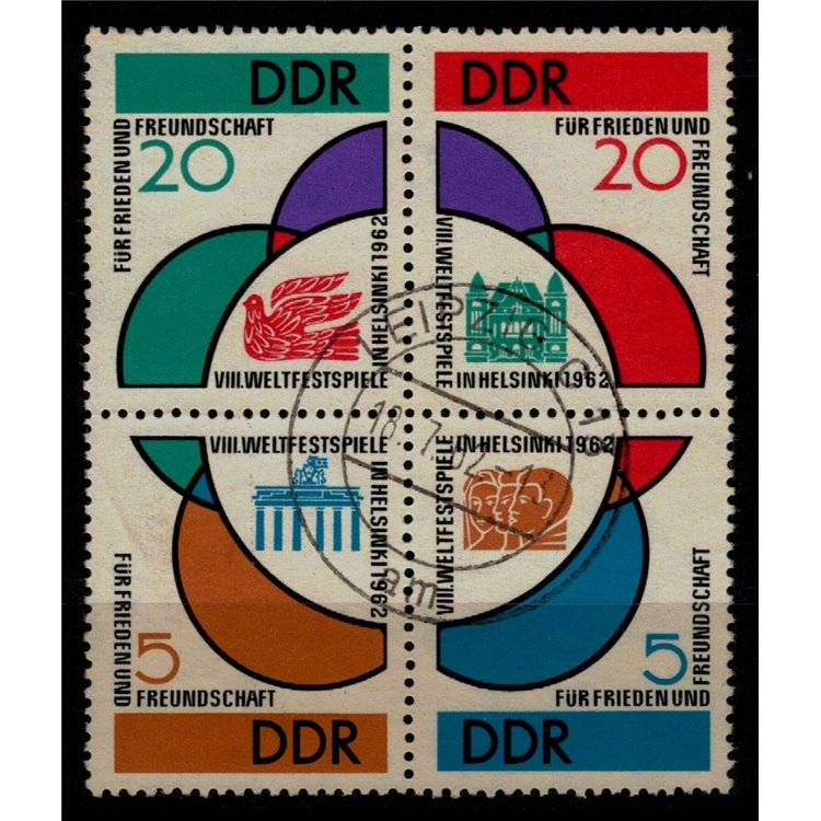 GERMANIA DDR 1962 Festa mondiale della gioventù 4v us