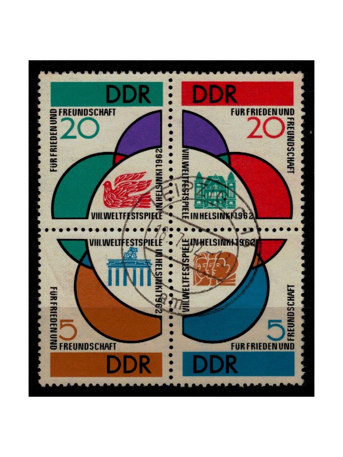 GERMANY DDR 1962 World Youth Day 4v us