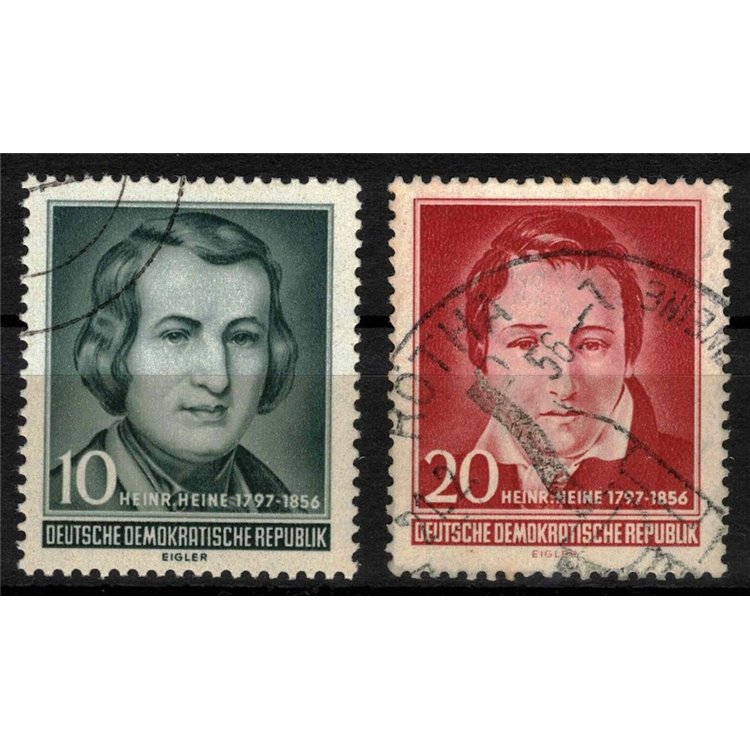 GERMANY DDR 1956 Heinrich Heine 2v us
