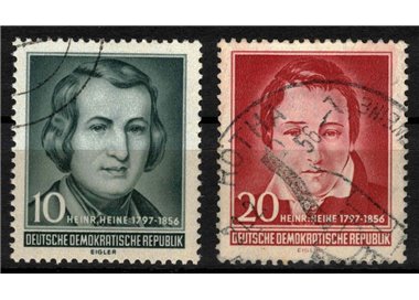 GERMANY DDR 1956 Heinrich Heine 2v us