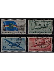 GERMANY DDR 1956 Start of civil flights 4v us