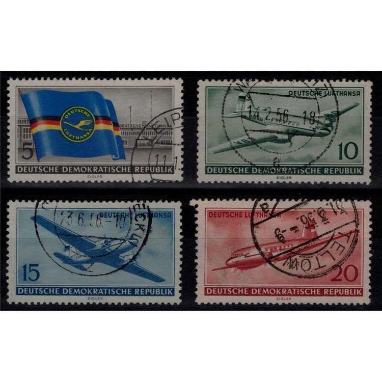 GERMANY DDR 1956 Start of civil flights 4v us