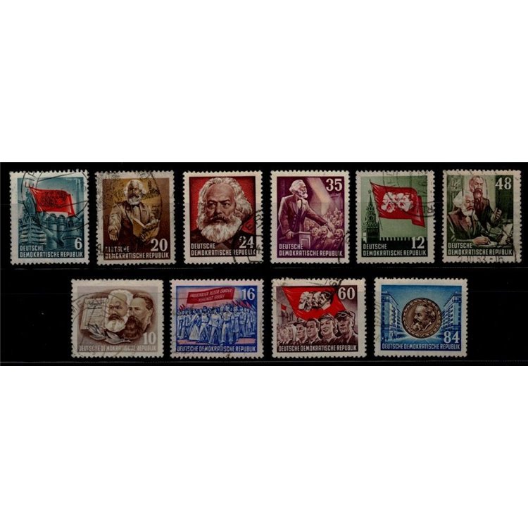 GERMANY DDR 1953 Carlo Marx 10v us