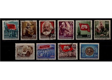GERMANY DDR 1953 Carlo Marx 10v us