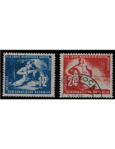 GERMANY DDR 1950 Copper Mines 2v us