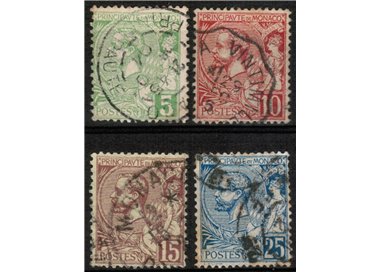 MONACO 1901 Effigy of Prince Albert (changed colors) 4v us