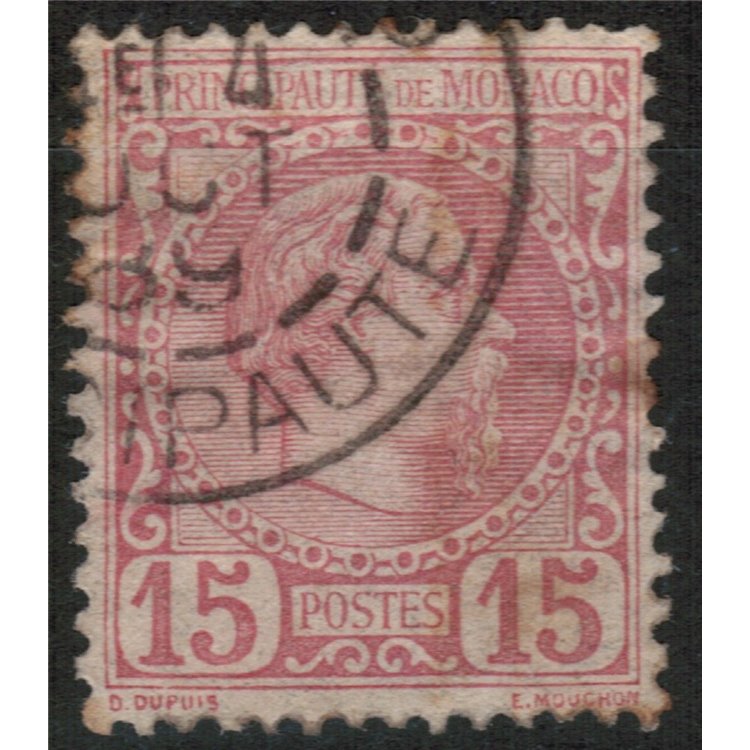 MONACO 1885 Effigy of Prince Charles III 1v us