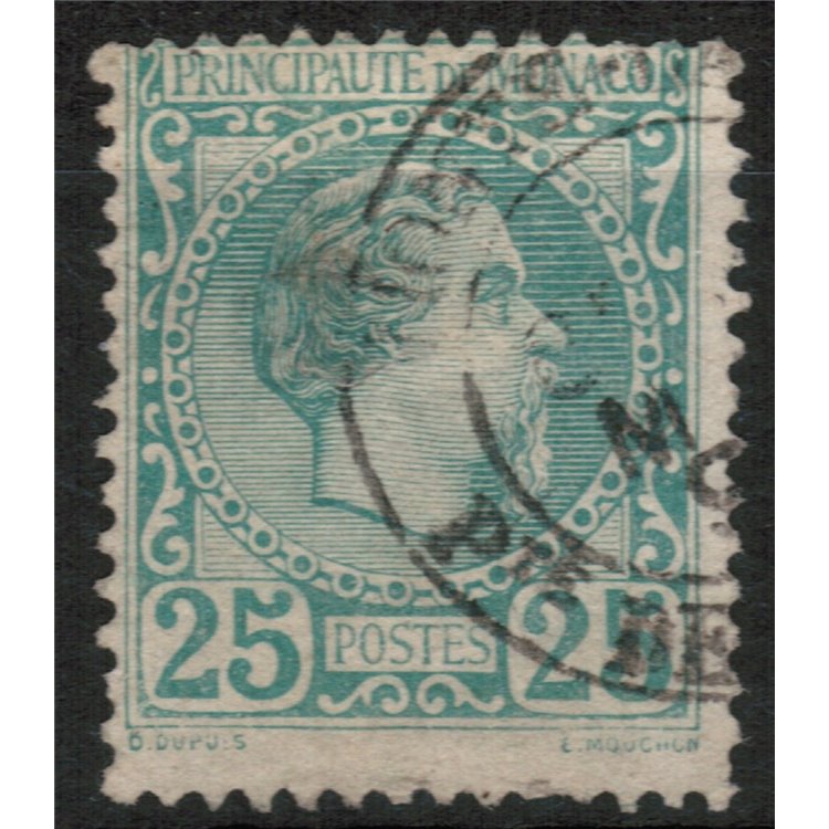 MONACO 1885 Effigie del Principe Carlo III 1v us (n.6)