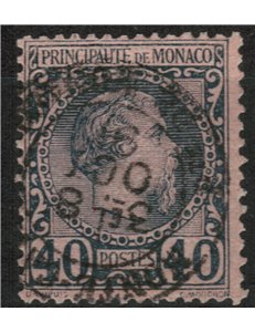 MONACO 1885 Effigie del Principe Carlo III 1v us (n.7)
