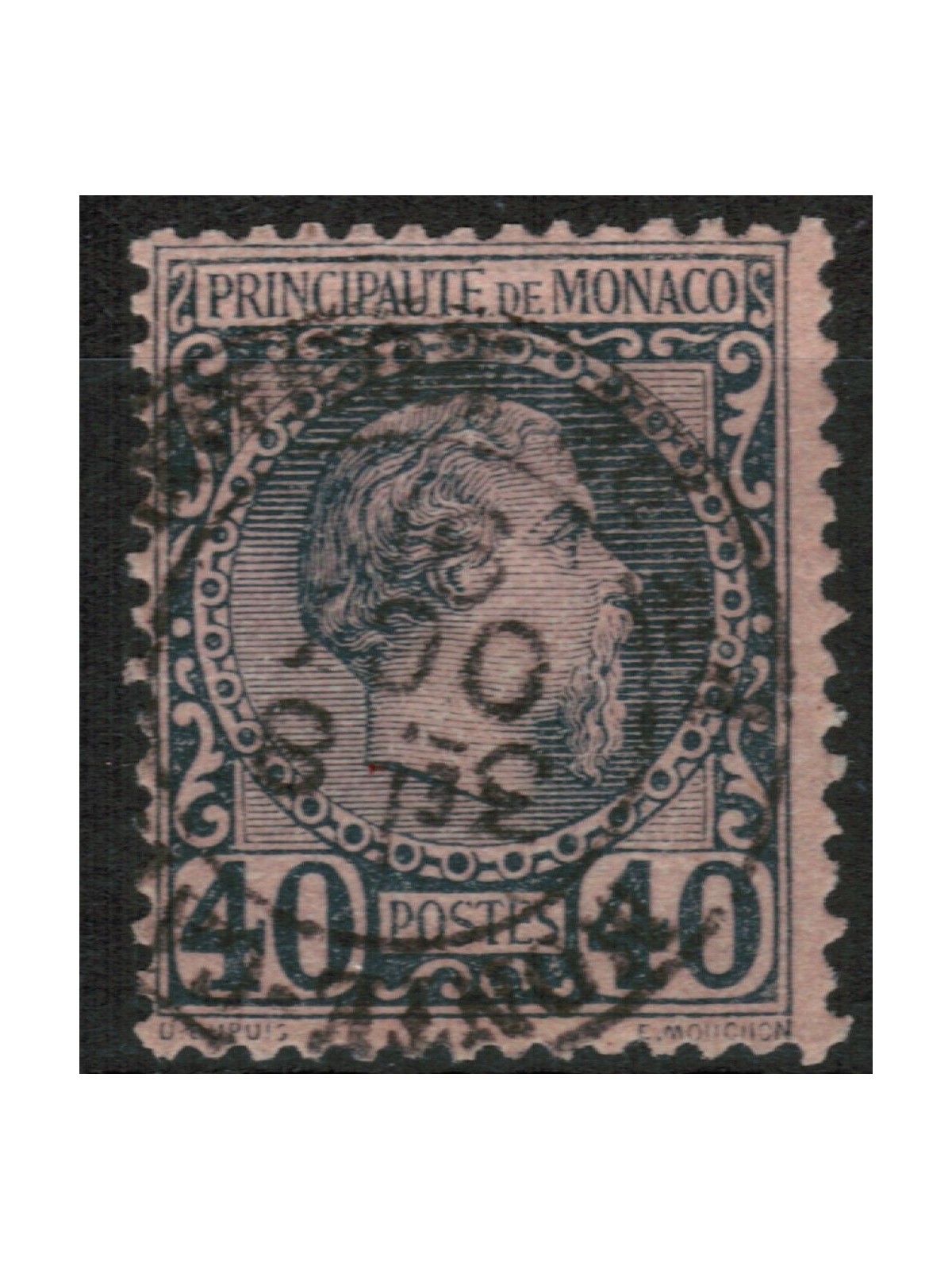 MONACO 1885 Effigy of Prince Charles III 1v us (n.7)