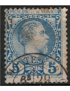MONACO 1885 Effigy of Prince Charles III 1v us (n.3)