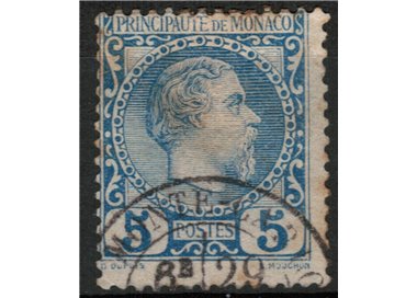 MONACO 1885 Effigie del Principe Carlo III 1v us (n.3)