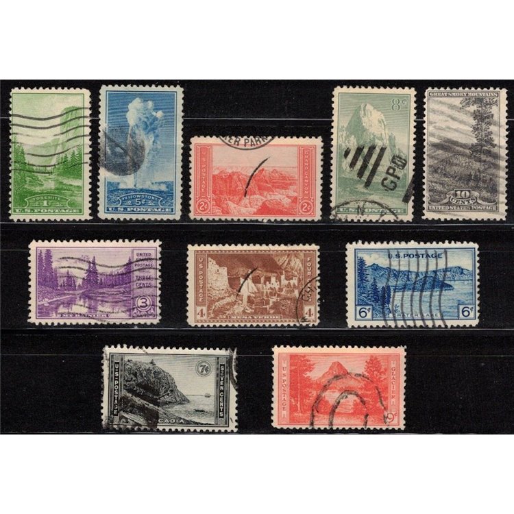USA 1934 Parchi Nazionali 10v us