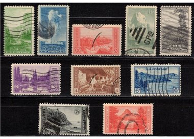 USA 1934 National Parks 10v us