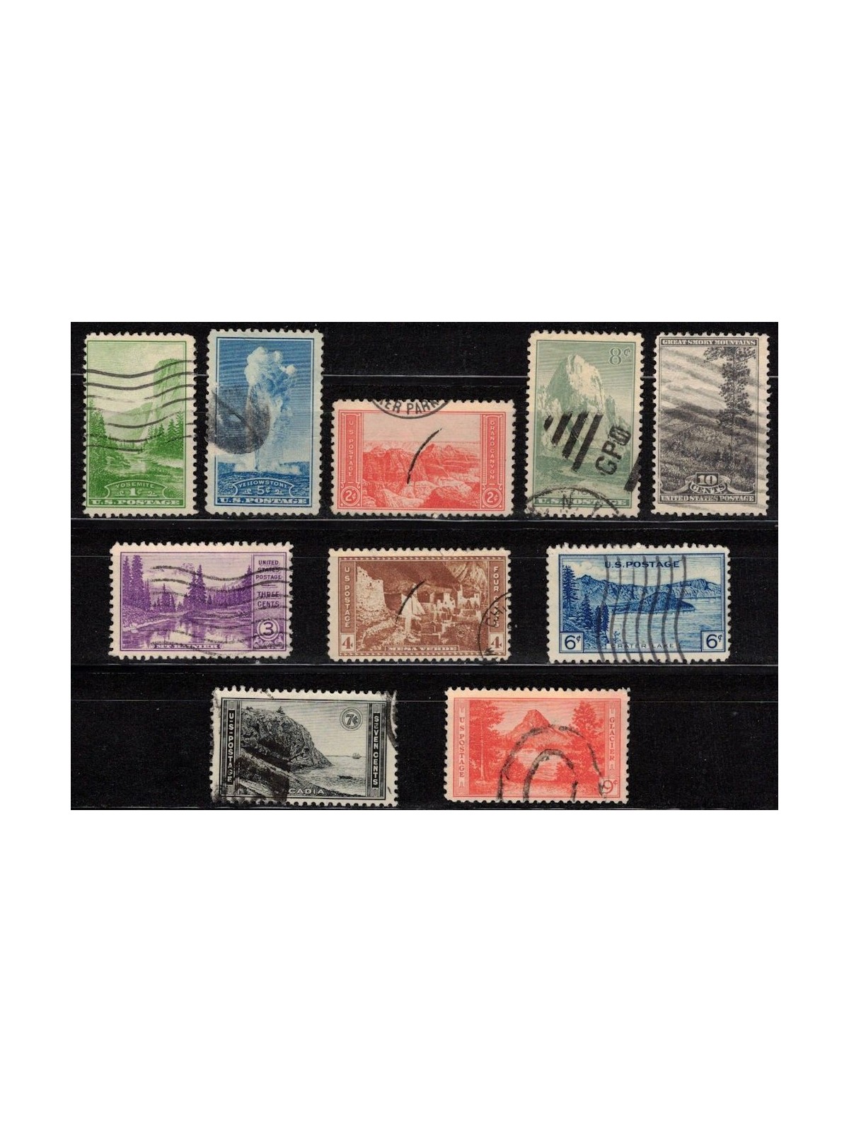 USA 1934 Parchi Nazionali 10v us