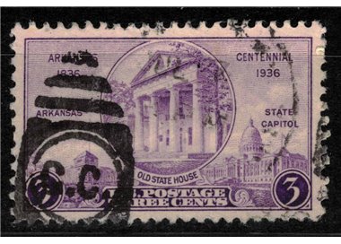 USA 1936 Centennial of the State of Arkansas us