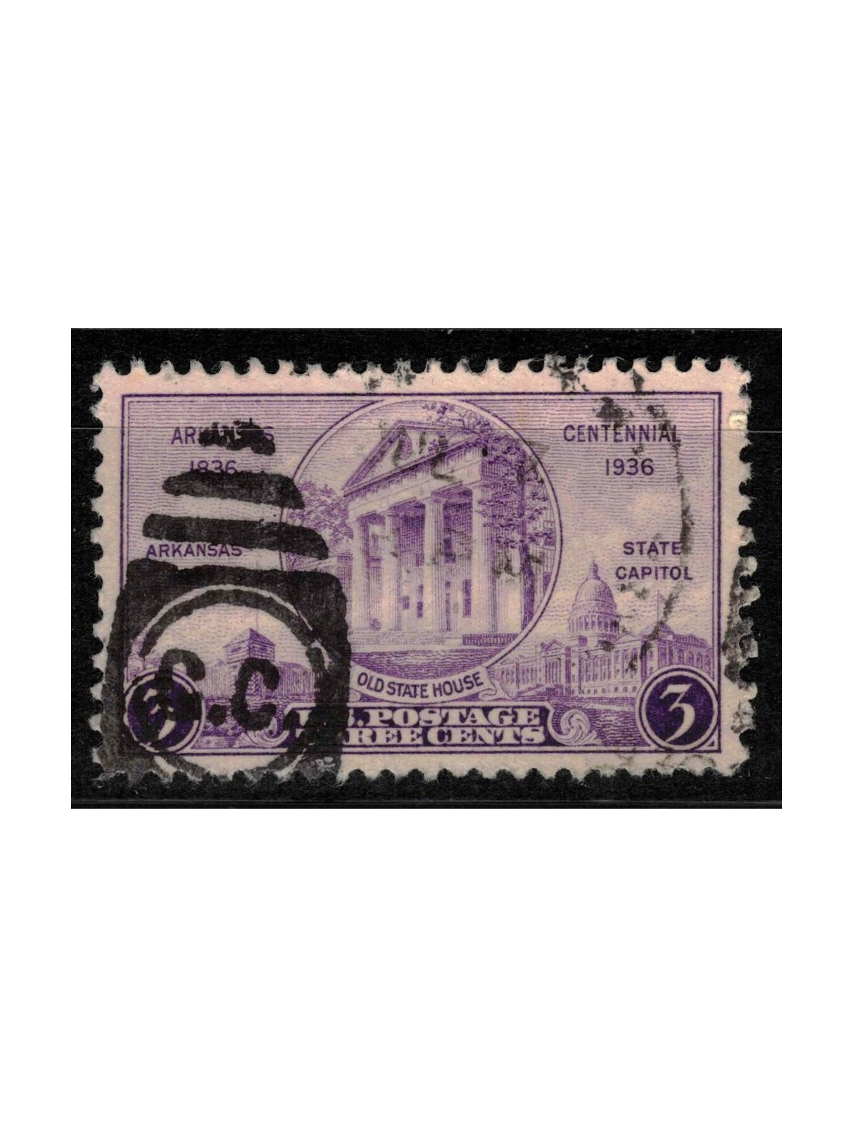 USA 1936 Centennial of the State of Arkansas us