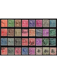 USA 1938-43 Large Presidential Series 32v us