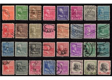 USA 1938-43 Grande serie presidenziale 32v us