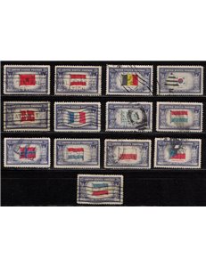 USA 1943-44 Flags of Occupied Countries 13v us