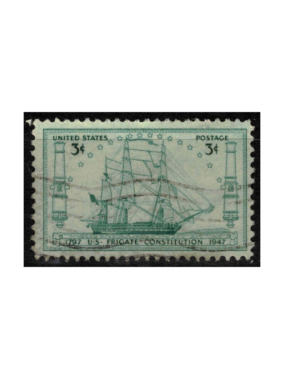 USA 1947 Launch of the frigate Constitution us