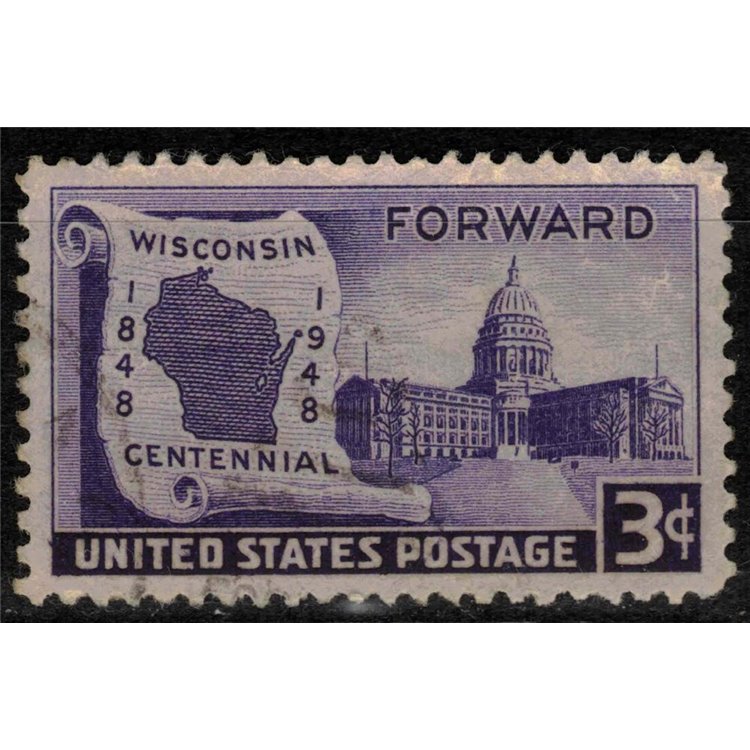 USA 1948 Admission of Wisconsin us