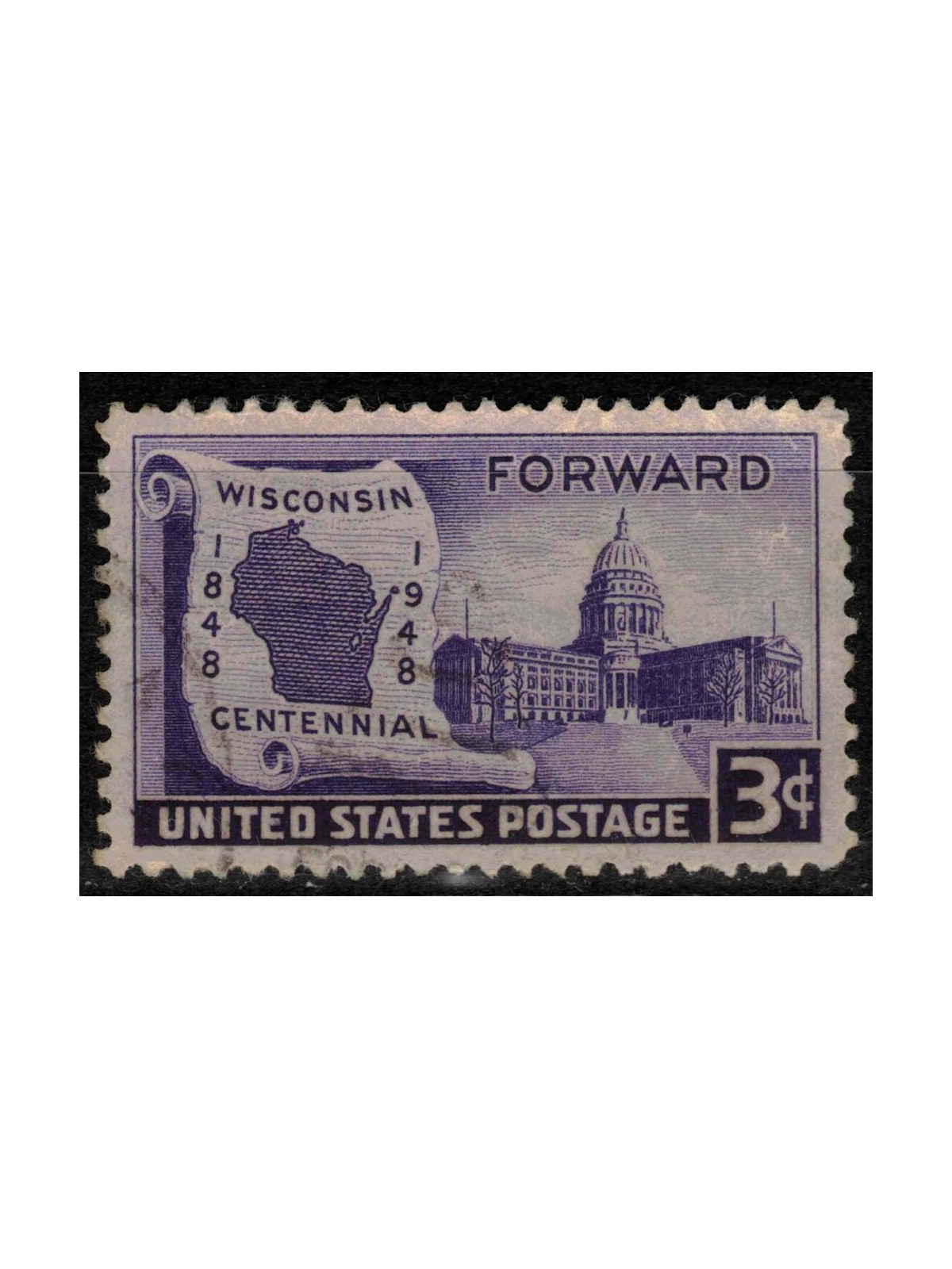 USA 1948 Admission of Wisconsin us