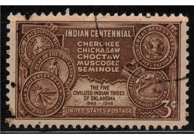 USA 1948 Arrivo delle cinque tribù civilizzate us