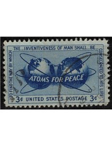 USA 1955 Promozione dell'atomo a simbolo di pace us