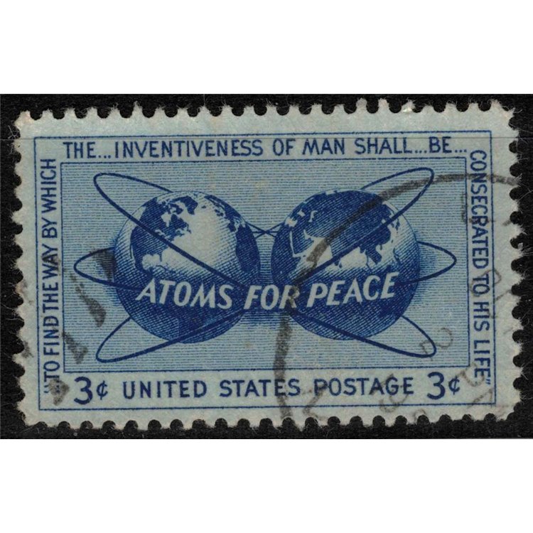 USA 1955 Promozione dell'atomo a simbolo di pace us