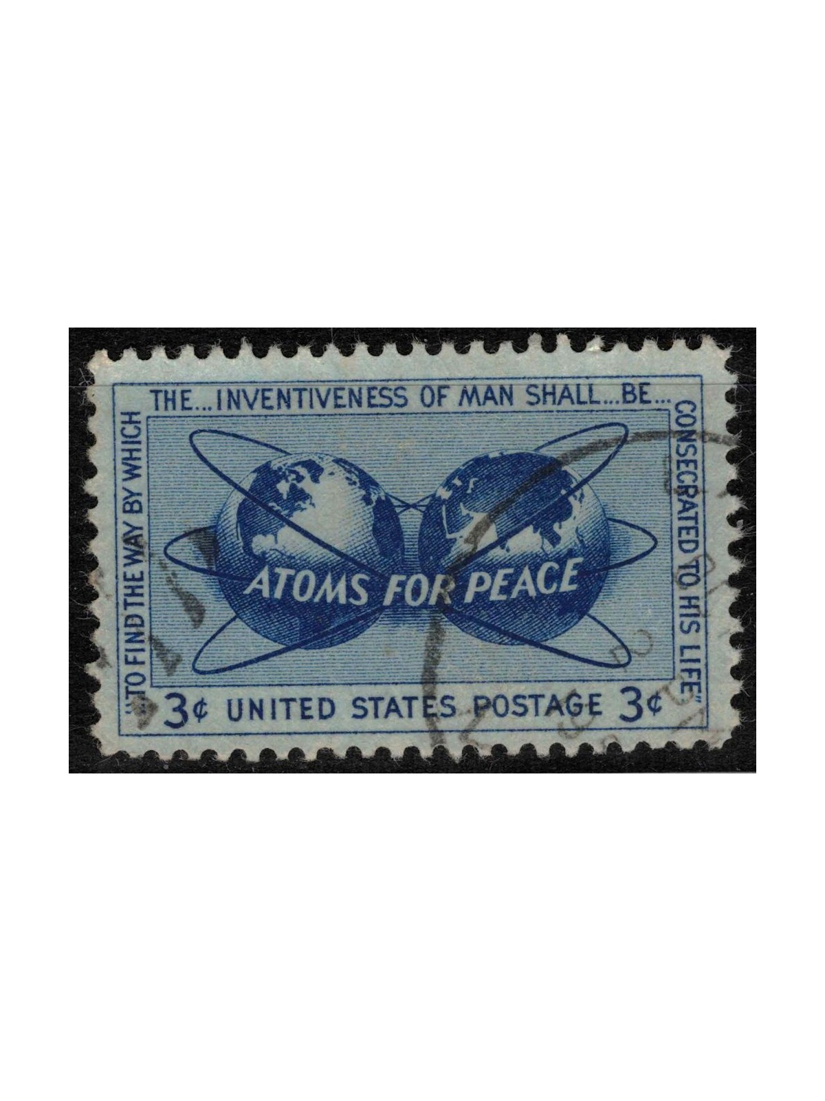 USA 1955 Promozione dell'atomo a simbolo di pace us