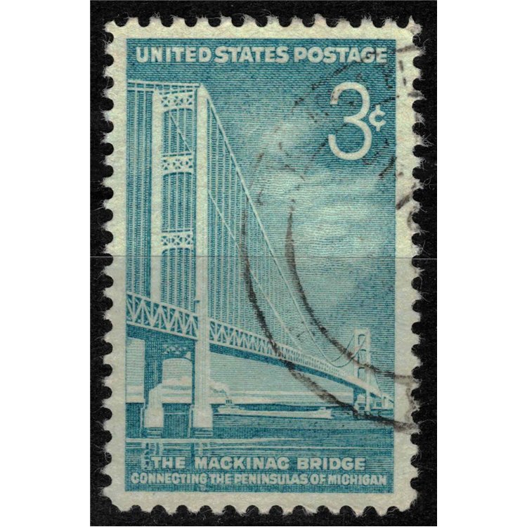 USA 1958 Inaugurazione del Ponte Mackinac us