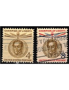 USA 1958 Campioni della Libertà (Simon Bolivar) 2v us