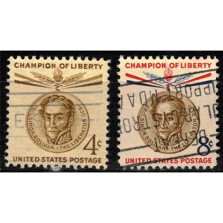 USA 1958 Campioni della Libertà (Simon Bolivar) 2v us