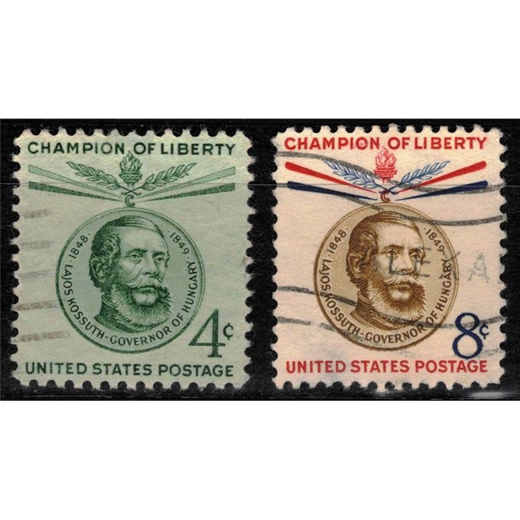 USA 1958 Champions of Freedom (Lajos Kossuth) 2v us
