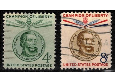 USA 1958 Champions of Freedom (Lajos Kossuth) 2v us