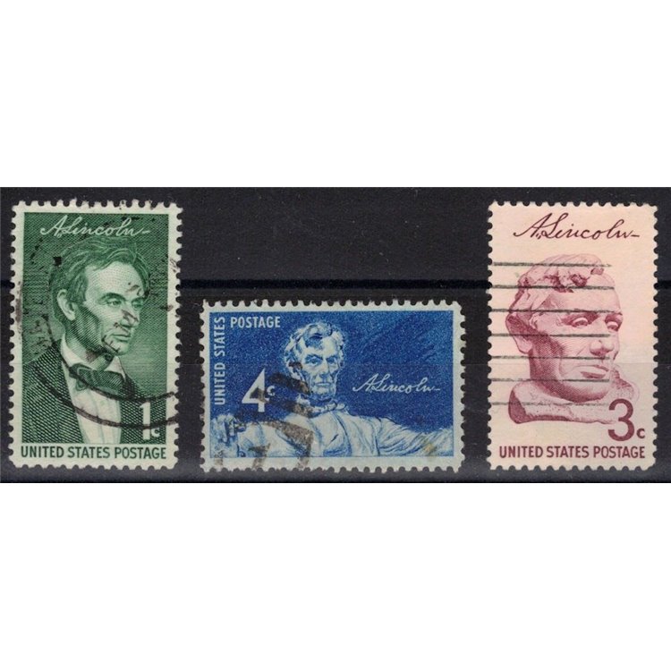 USA 1959 Abraham Lincoln 3v us
