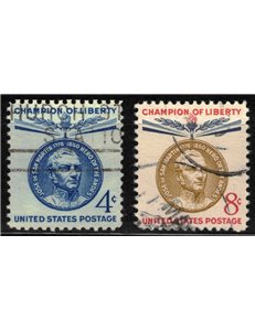 USA 1959 Campioni della Libertà (José de San Martin) 2v us