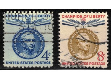 USA 1959 Champions of Liberty (José de San Martin) 2v us