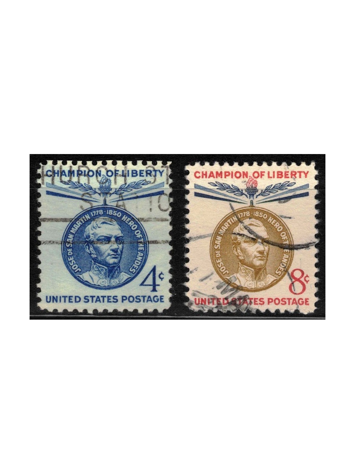 USA 1959 Champions of Liberty (José de San Martin) 2v us