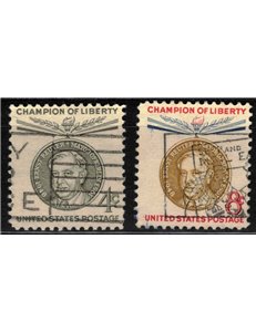 USA 1959 Champions of Freedom (Ernst Reuter) 2v us