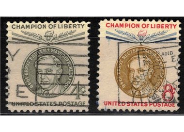 USA 1959 Champions of Freedom (Ernst Reuter) 2v us
