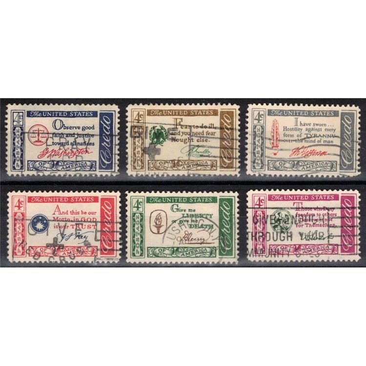 USA 1960-61 In honor of the ideals 6v us