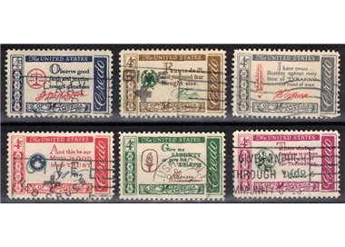 USA 1960-61 In honor of the ideals 6v us